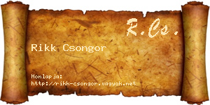 Rikk Csongor névjegykártya